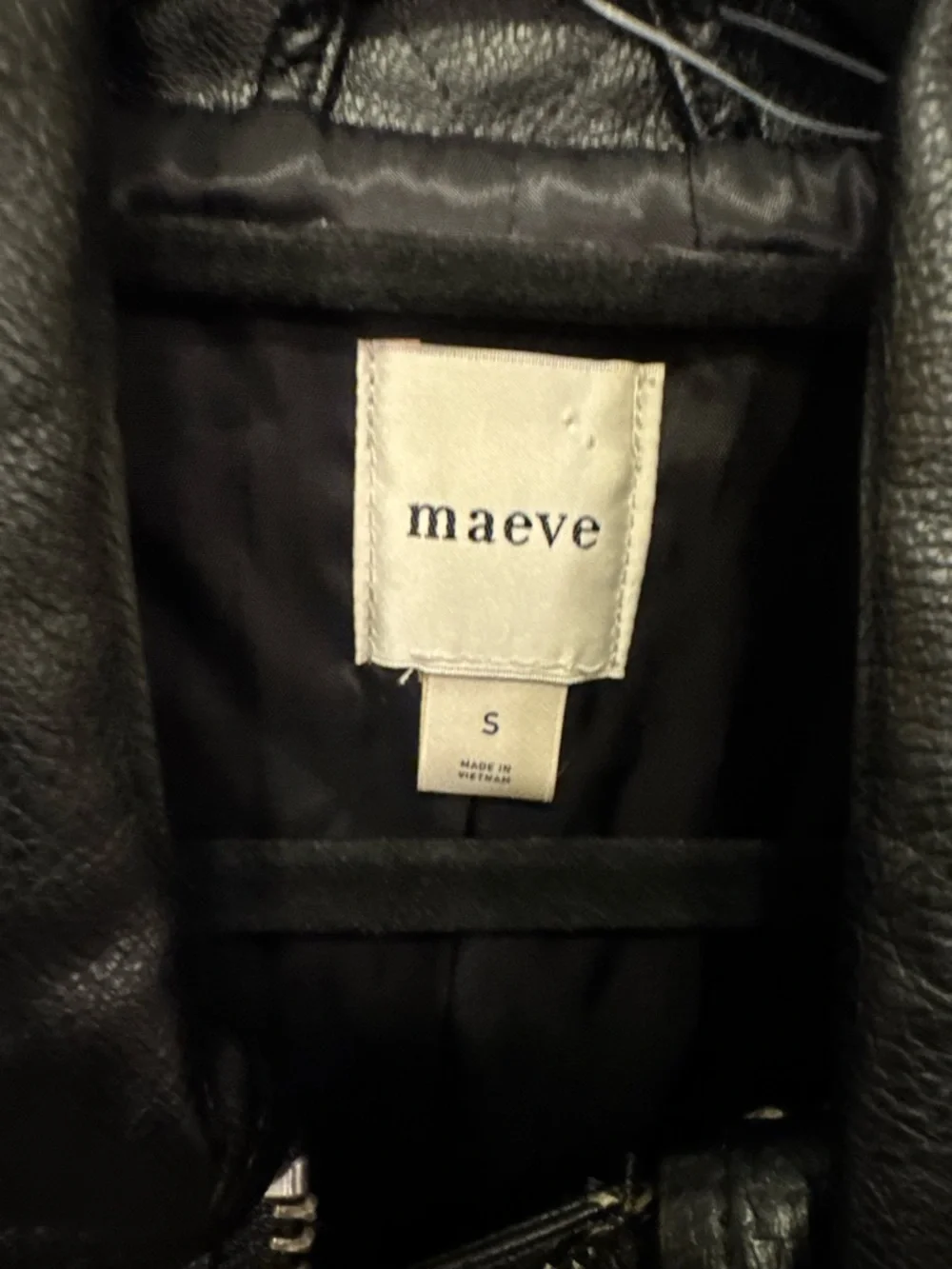 NWOT Anthropologie Maeve Faux Leather Floral-Embroidered Bomber Jacket - small - Picture 9 of 9